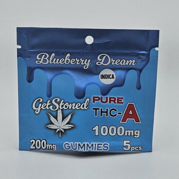 GetStoned thca gummies 5pk blueberry dream