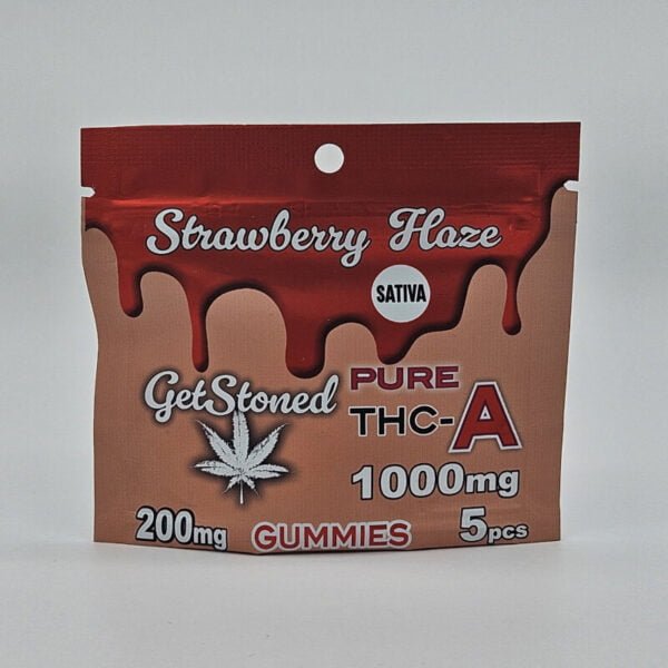 GetStoned thca gummies 5pk strawberry haze