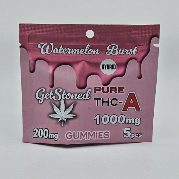 GetStoned thca gummies 5pk watermelon burst