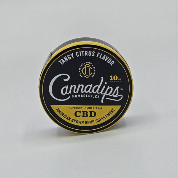 Cannadips cbd dip pouch cbd chew pouches tangy citrus