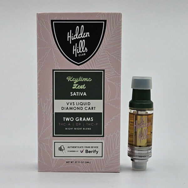 hidden hills 2g diamond cart keylime zest vvs liquid