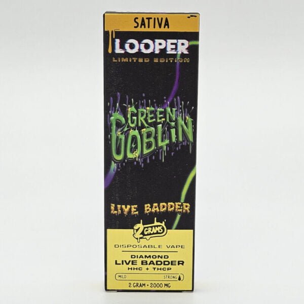 looper 2g disposable vape green goblin live badder