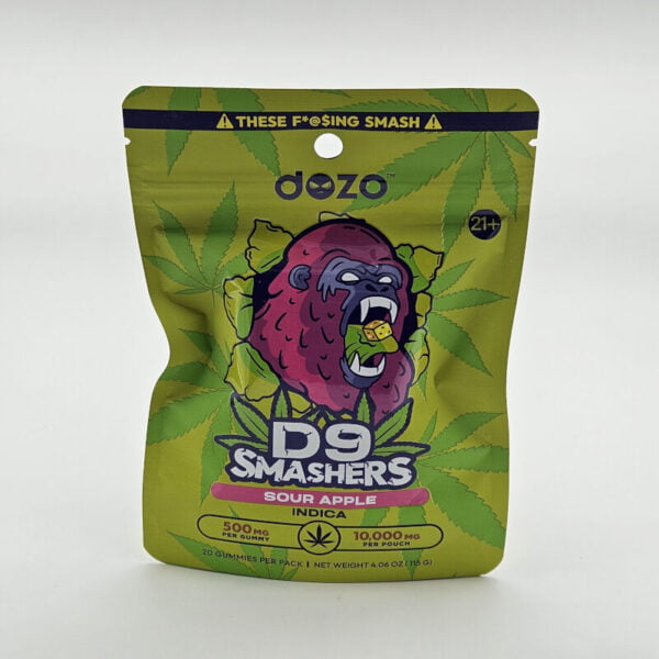 dozo D9 smashers delta 9 thc sour apple