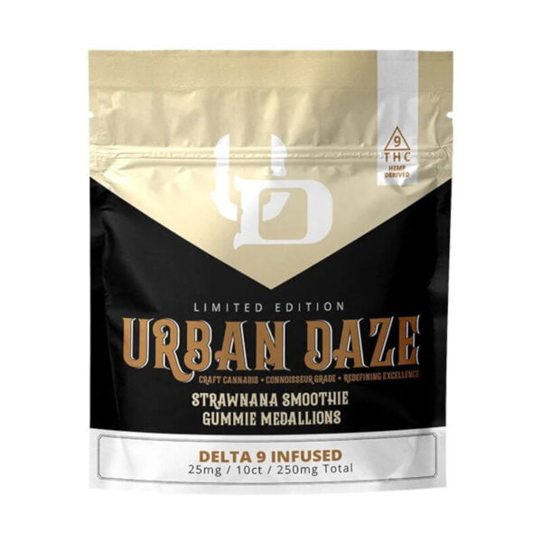 Urban Daze delta-9-gummies-25mg-10ct Strawnana Smoothie