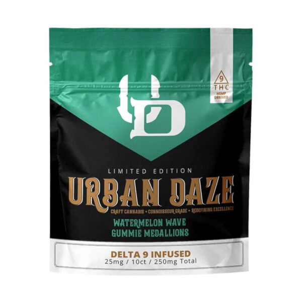 Urban Daze delta-9-gummies-25mg-10ct WatermelonWave