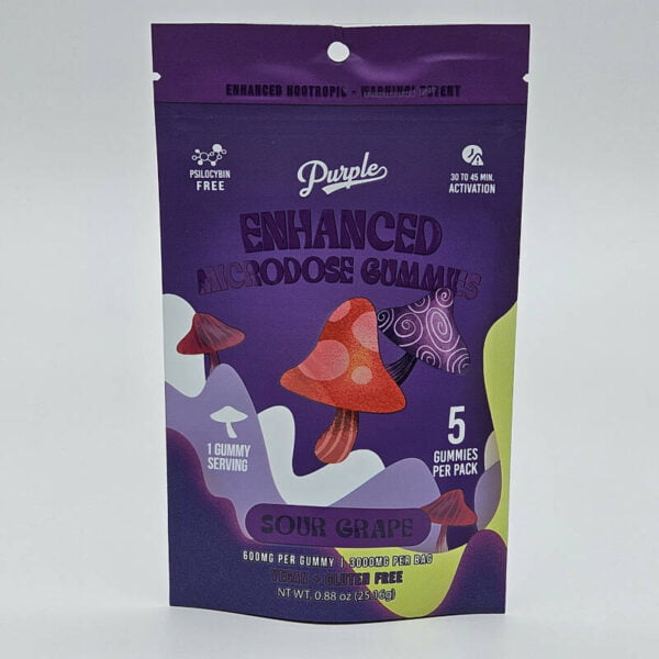 purple enhanced mushroom gummies sour grape