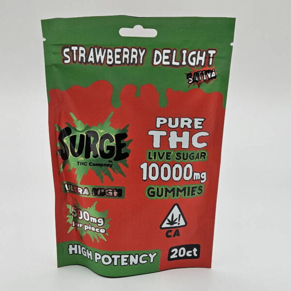 surge thc gummies strawberry delight thca 500mg