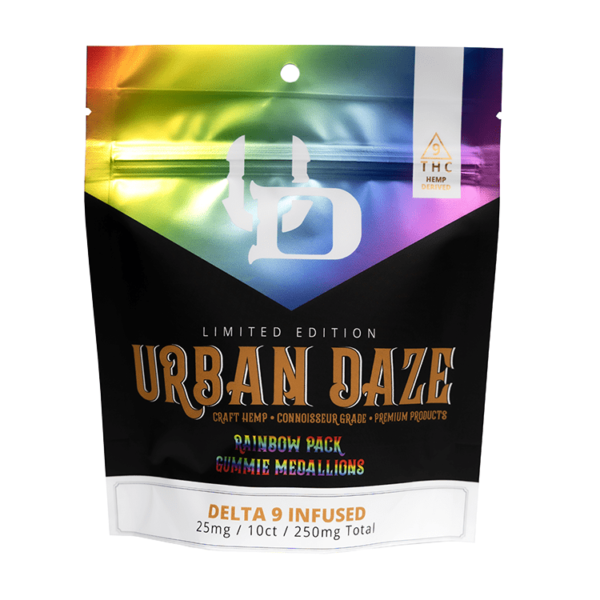 Urban Daze delta-9-gummies-25mg-10ct-rainbowpack