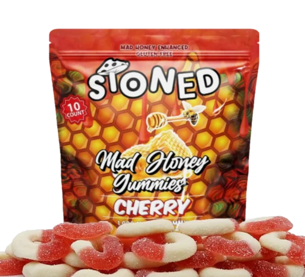 Stoned Mad Honey Gummies cherry