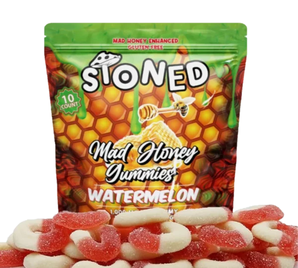 Stoned Mad Honey Gummies Watermelon