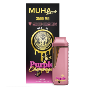 Muha Meds 3.5g Disposable Melted Diamonds Purple Champagne