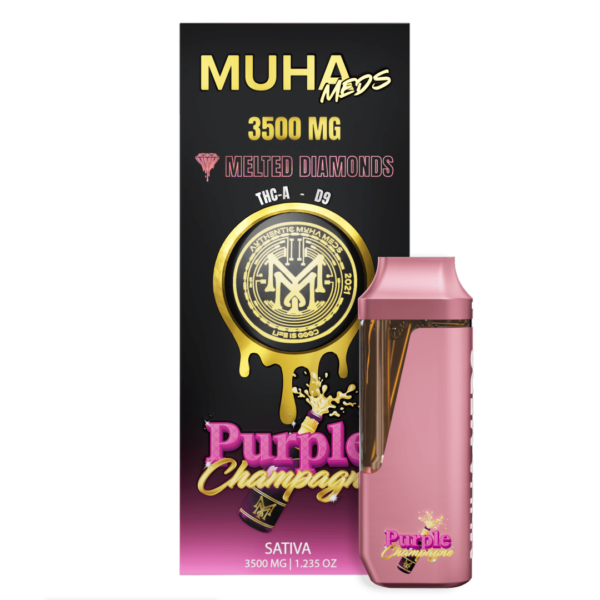 Muha Meds 3.5g Disposable Melted Diamonds Purple Champagne