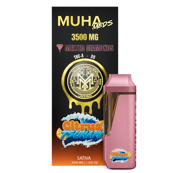 Muha Meds 3.5g Disposable Melted Diamonds Citrus Tsunami