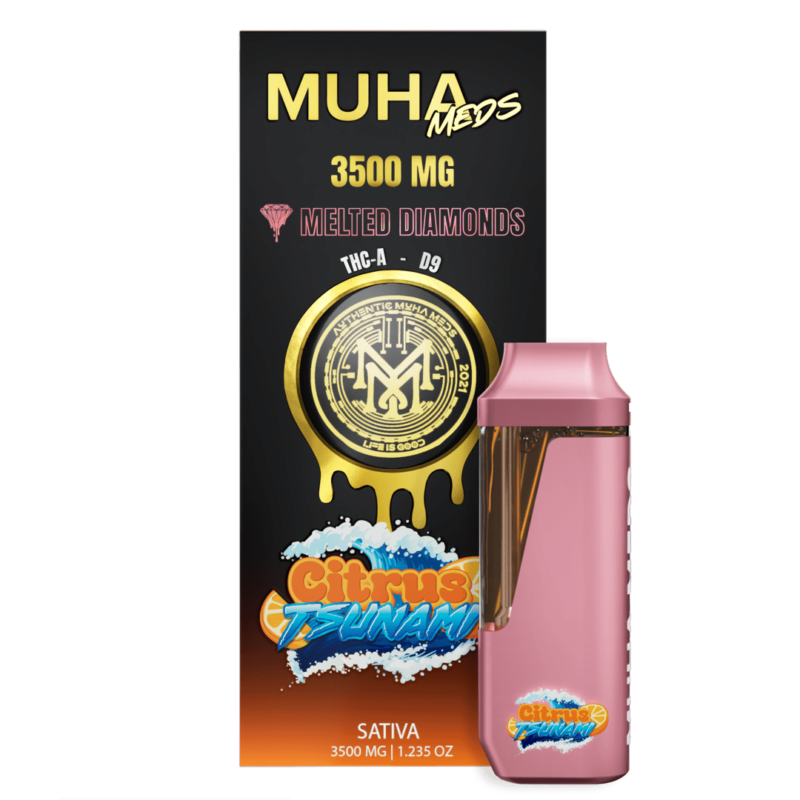 Muha Meds 3.5g Disposable Melted Diamonds Citrus Tsunami